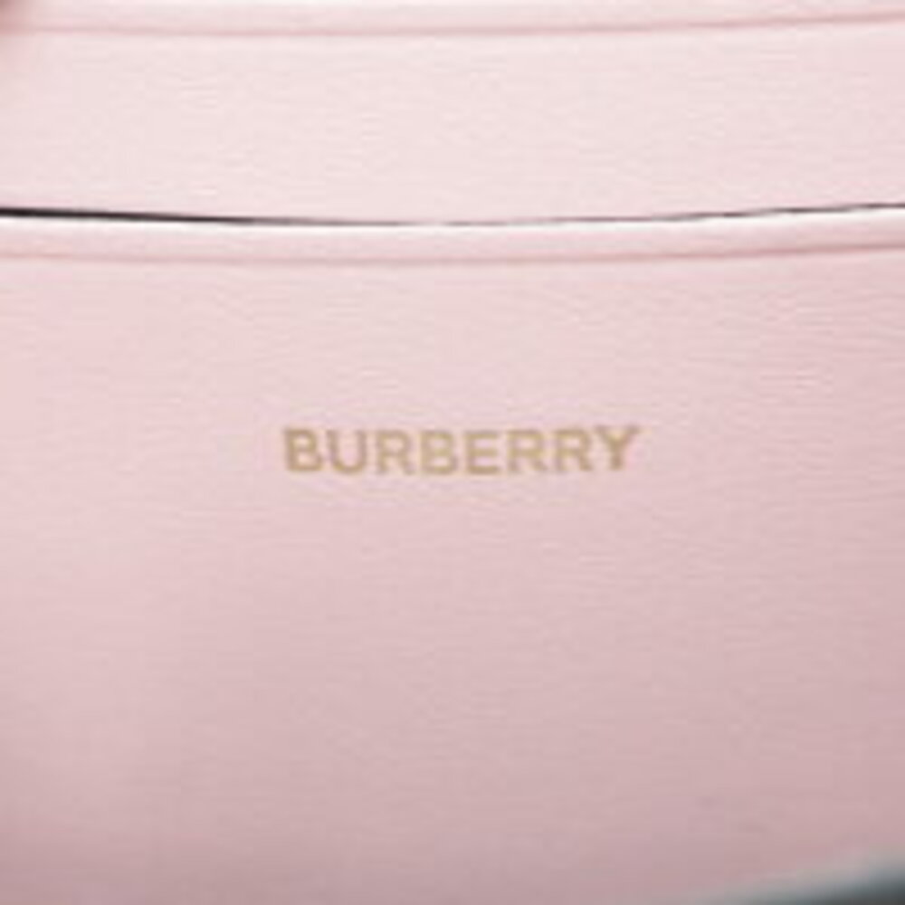 Burberry round neck coin case compact leather accessory top zip closure - Picture 5 of 7